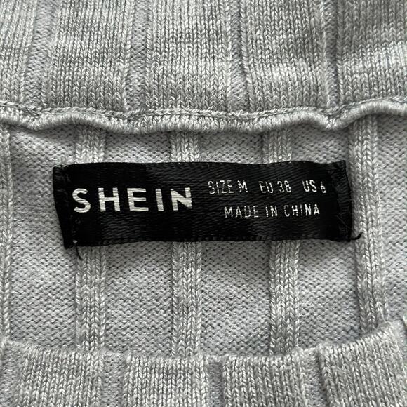 SHEIN: Gray Ribbed Sweater - Picture 4 of 4